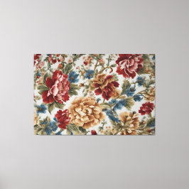 Italienische Elegante Rose Rot und Golden Leinwanddruck