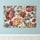 Italienische Elegante Rose Rot und Golden Leinwanddruck (Insitu (Holzboden))