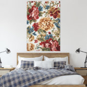 Italienische Elegante Rose Rot und Golden Leinwanddruck (Insitu (Schlafzimmer))