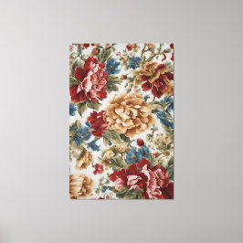 Italienische Elegante Rose Rot und Golden Leinwanddruck