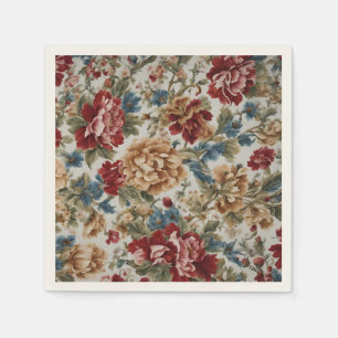 Italienische Elegante Rose Rot und Golden Serviette