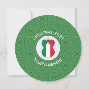 Italienische Engel-Weihnachtsfahne Personalisiert Einladung