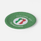 Italienische Engel-Weihnachtsfahne Personalisiert Pappteller (Schrägansicht)