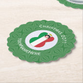 Italienische Engel-Weihnachtsfahne Personalisiert Untersetzer (angewinkelt)