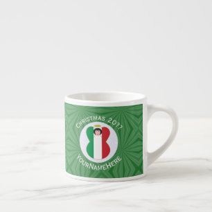 Italienische Engel Weihnachtsflagge Personalisiert Espressotasse