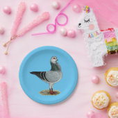 Italienische Eulegrizzle-Taube Pappteller (Party)