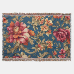 Italienische exquisite Vintage-Großblumen Decke