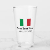 Italienische Fahne Bierglas-Geschenk mit eigenem T Glas (Vorderseite)