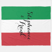 Italienische Fahne Colors Wedding Fleecedecke (Vorderseite (Horizontal))