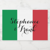 Italienische Fahne Colors Wedding Lebensmitteletikett (Einzelnes Label)