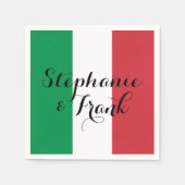 Italienische Fahne Colors Wedding Serviette (Vorderseite)