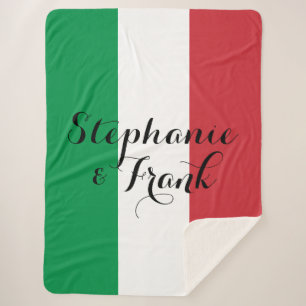 Italienische Fahne Colors Wedding Sherpadecke
