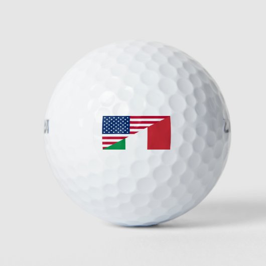 Italienische Fahne des amerikanischen Stolzes USA Golfball (Vorderseite)