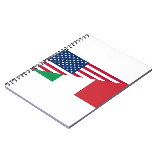 Italienische Fahne des amerikanischen Stolzes USA Notizblock (Linke Seite)