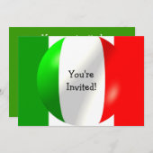 Italienische Fahne Einladung (Vorne/Hinten)