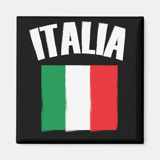 Italienische Fahne Flag Magnet (Vorne)