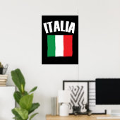 Italienische Fahne Flag Poster (Heimbüro)