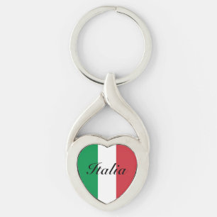Italienische Fahne für ein Geschenk für die Herz Schlüsselanhänger