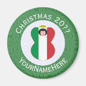 Italienische Fahne Weihnachtsgel Personalisiert Magnet (Vorne)