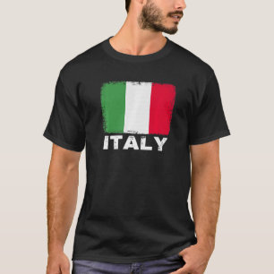 Italienische Fahne zur Unterstützung der Frauen in T-Shirt