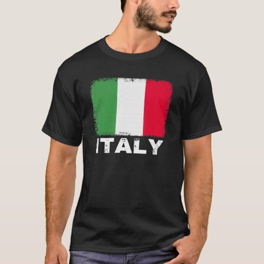 Italienische Fahne zur Unterstützung der Frauen in T-Shirt (Vorderseite)