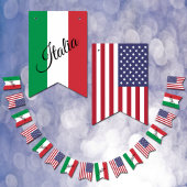Italienische Fahnen, Party Italien Banner / USA