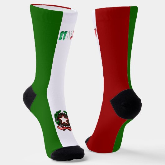 Italienische Fahnenwappen Socken (Gewinkelt)