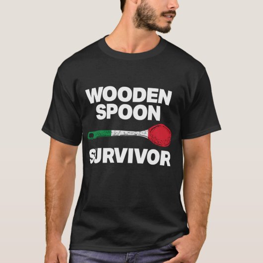 Italienische Familie - Funny Wooden Löffel Survivo T-Shirt (Vorderseite)