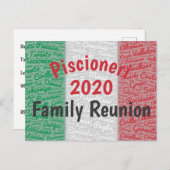 Italienische Familie Wiedersehen Postcard Einladun Einladungspostkarte (Vorne/Hinten)