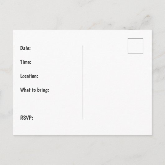 Italienische Familie Wiedersehen Postcard Einladun Einladungspostkarte (Rückseite)