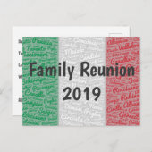 Italienische Familie Wiedersehen Postcard Einladun Einladungspostkarte (Vorne/Hinten)