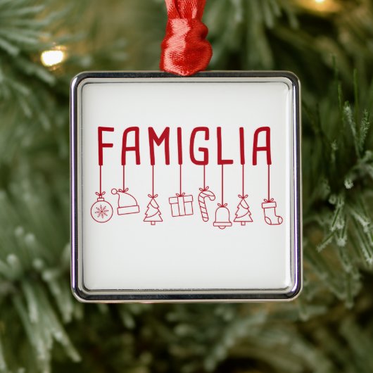 Italienische Familien - passende Familie Weihnacht Ornament Aus Metall (Baum)