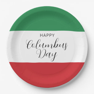 Italienische Farben Columbus Day Pappteller