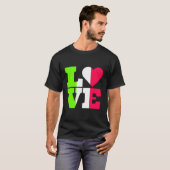 Italienische Farbenflagge Herzliche Liebe Italien T-Shirt (Vorne ganz)