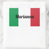 Italienische Flag-Aufkleber - individuell anpassba Rechteckiger Aufkleber (Tasche)