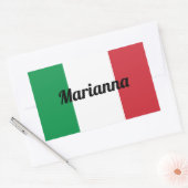 Italienische Flag-Aufkleber - individuell anpassba Rechteckiger Aufkleber (Umschlag)