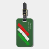 Italienische flag.brush Anschläge. Name .text. Gepäckanhänger (Vorderseite vertikal)