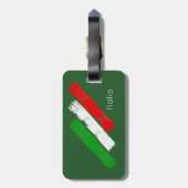Italienische flag.brush Anschläge. Name .text. Gepäckanhänger (Rückseite vertikal)