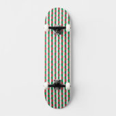 Italienische Flag Farben Herz Muster Patriotisch Skateboard (Vorderseite)