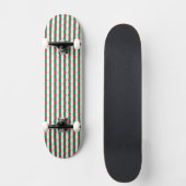 Italienische Flag Farben Herz Muster Patriotisch Skateboard (Vorderseite)