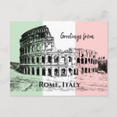 Italienische Flag Farben Kolosseum Design Postkart Postkarte (Vorderseite)