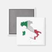 Italienische Flag-Karte_2 Magnet (Vorderseite/Rückseite)