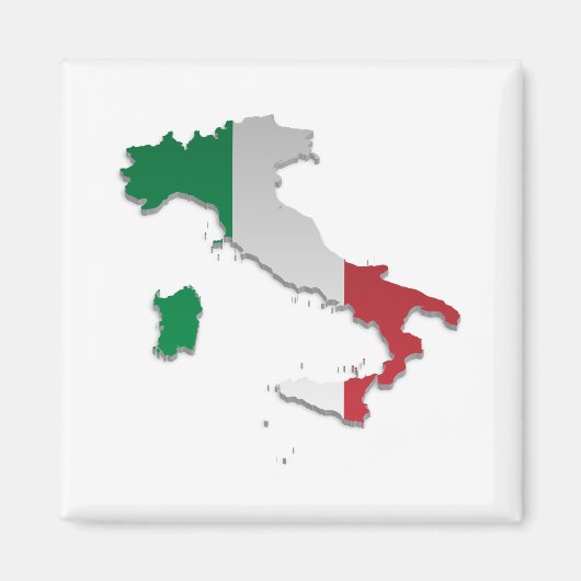 Italienische Flag-Karte_2 Magnet (Vorne)
