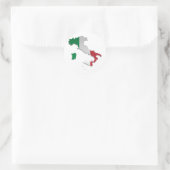 Italienische Flag-Karte_2 Runder Aufkleber (Tasche)