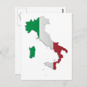 Italienische Flag-Karte Postkarte (Vorne/Hinten)