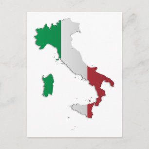 Italienische Flag-Karte Postkarte