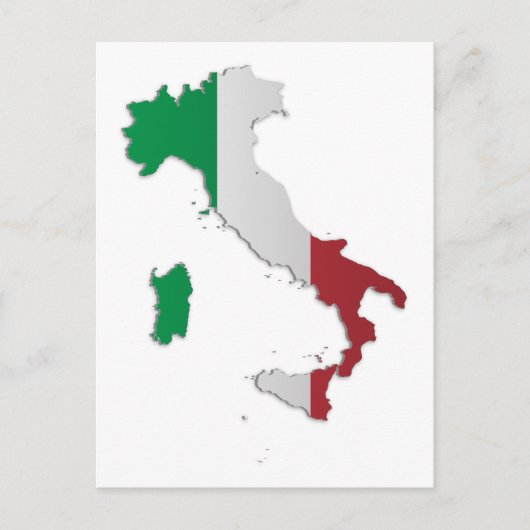 Italienische Flag-Karte Postkarte (Vorderseite)