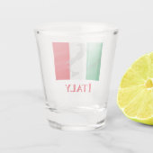 Italienische Flag-Karte Schnapsglas (Rückseite)