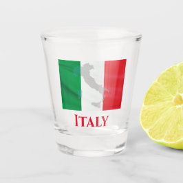 Italienische Flag-Karte Schnapsglas
