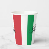 Italienische Flag Papier Becher & Italien Party /  (Links)